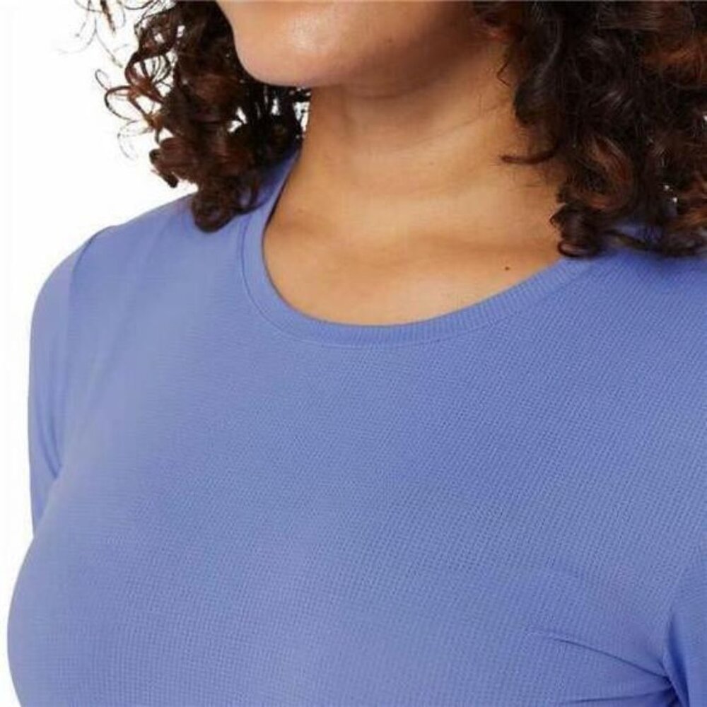 32 Degrees Women's Air Mesh UPF 40 T-Shirts 2 Pack (Black/Purple/Blue X-Large) - Picture 2 of 3